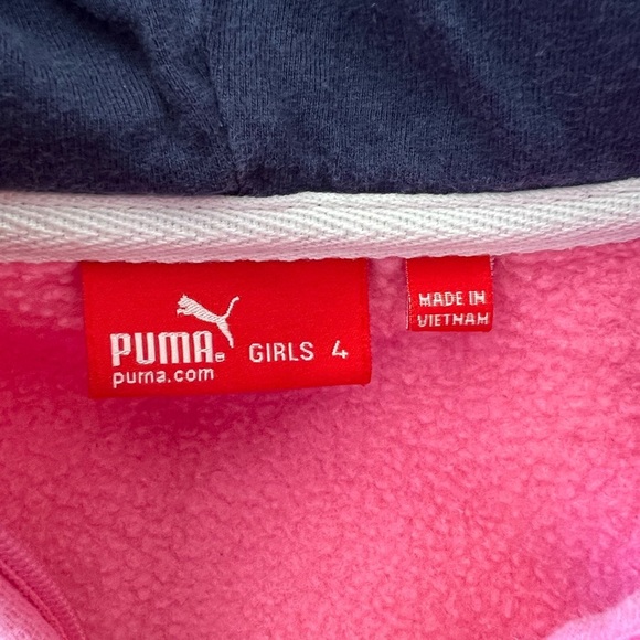 Puma Kids Bright Pink Hoodie - Picture 3 of 3